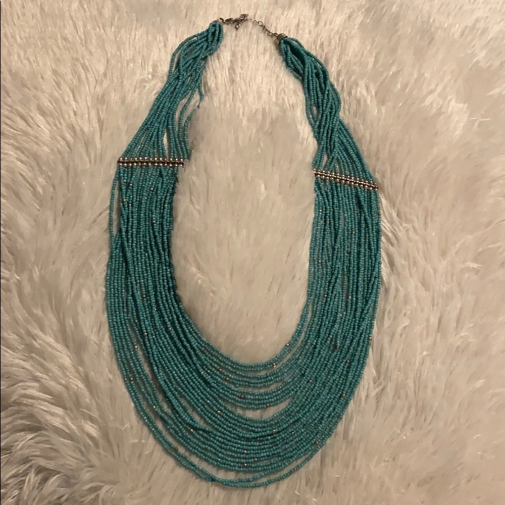 Turquoise necklace with gold beads! Love!